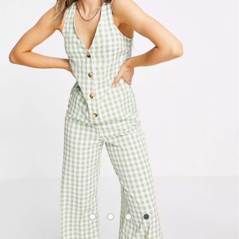 Plaid green jumper